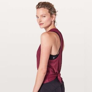 LULULEMON Miles Ahead Tank Top Racerback Ruby Wine Small
